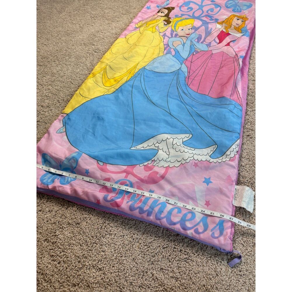 Disney Princess Kids Sleeping Bag Belle Cinderella Aurora Pink 28x56 - Picture 6 of 6